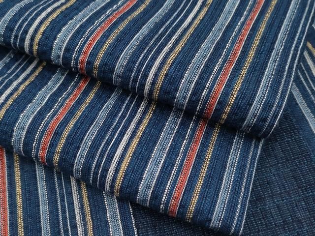 平和屋着物 上 夏物 男性 阿波しじら織 浴衣 キングサイズ 縞 綿 CYAA3795s5