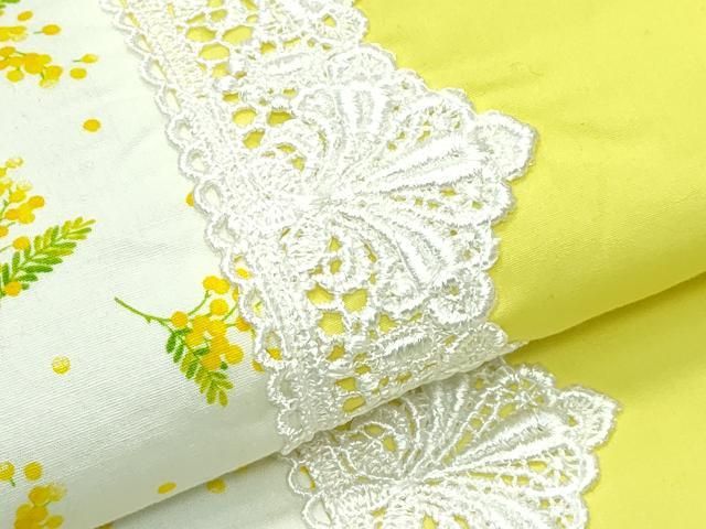 平和屋着物■極上　創作　名古屋帯　レース　ミモザ　綿　逸品　CZAA4178s5 平和屋着物□極上 創作 名古屋帯 レース ミモザ 綿 逸品 CZAA4178s5