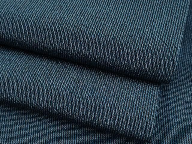 平和屋着物 上 男性 紬 江戸小紋 キングサイズ 万筋 黒×御召御納戸色 CYAA3810s5