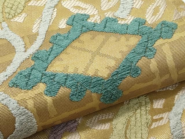  平和屋着物 上 六通柄袋帯 唐織 兎花唐草文 金糸 s 5 袋帯 帯