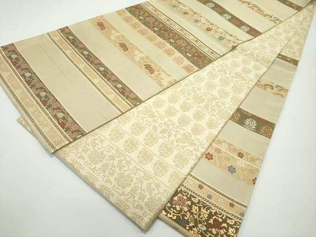 兎花唐草横段文 金糸