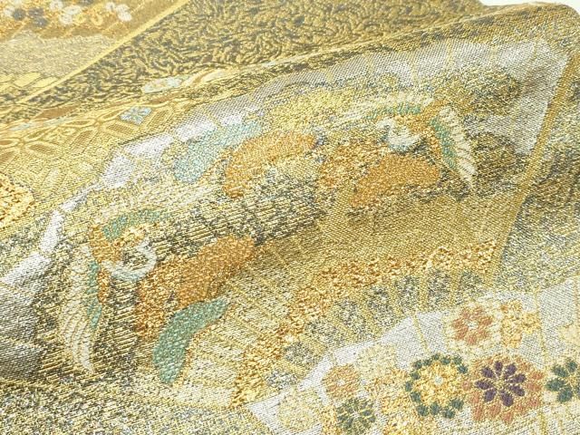 扇面草花楽器文 s