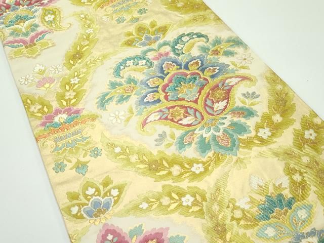 平和屋着物 上 六通柄袋帯 唐織 近東佳栄文 金糸 s 5