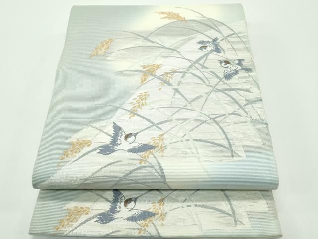 平和屋着物 上 夏物 六通柄袋帯 雀 稲穂 s 5