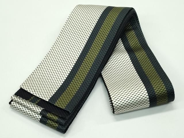 平和屋着物 上 男性 本場筑前博多織 両面 角帯 間道 CZAA4199s5