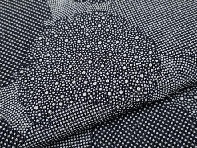  平和屋着物 上 江戸小紋 雪輪重ね文 黒地 s 5 小紋 着物