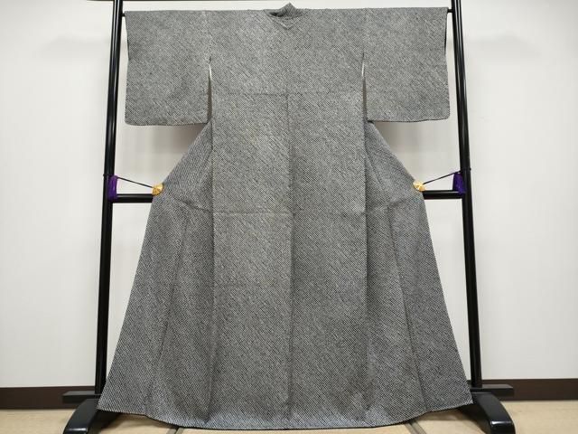 平和屋着物 上 大変加工の良い総絞り小紋 黒地 s 5