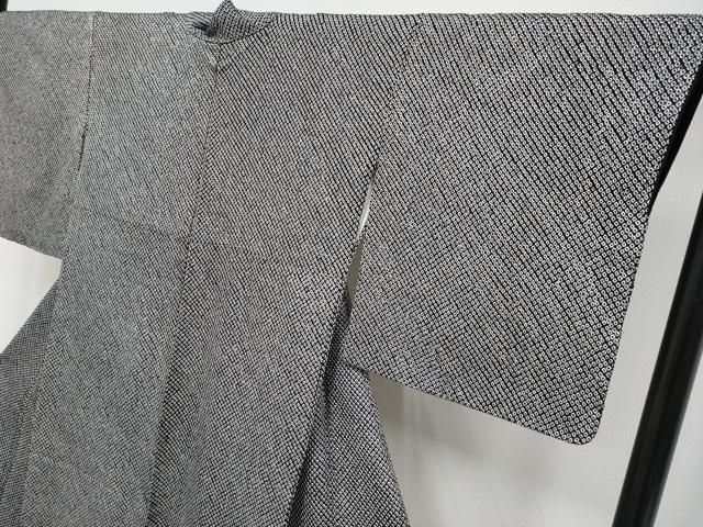  平和屋着物 上 大変加工の良い総絞り小紋 黒地 s 5 小紋 着物