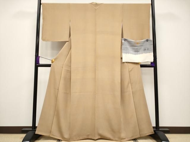 平和屋着物 上 小紋 横段文 狐色×桔梗鼠色 伊と幸 反端付き s 5