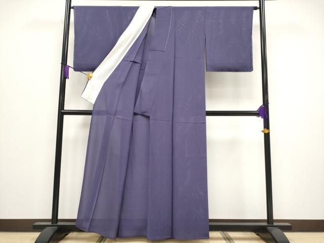  平和屋着物 上 夏物 色無地 絽 深紫色地 s 5 色無地 着物