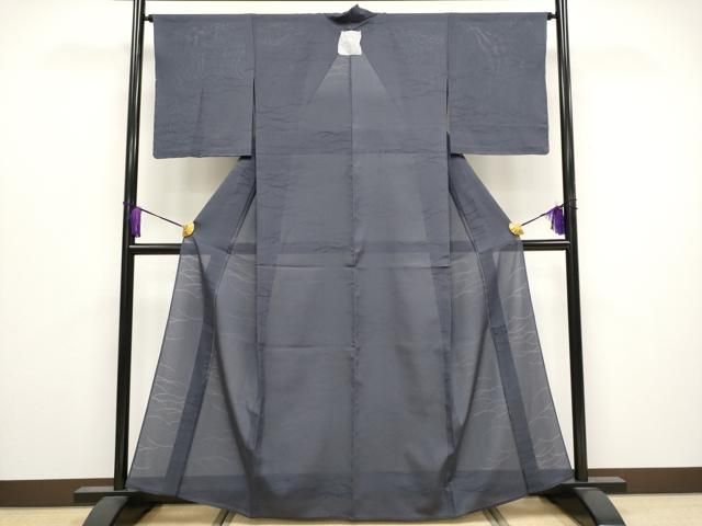 平和屋着物 上 夏物 色無地 芝草紋絽 褐色地 s 5