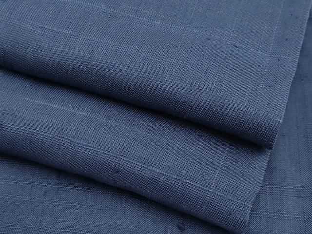 平和屋着物 上 染織の名門 しょうざん 生紬 夏物 色無地 青褐色地 s 5