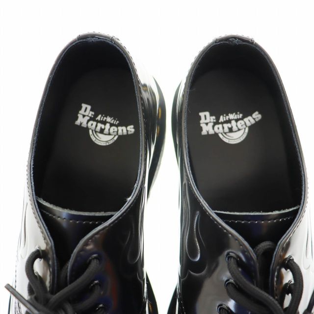  ドクターマーチン DR MARTENS 1461 INFERNO SILVER ラブオフ加工 3ホール シューズ UK 7 黒 ブラック ブランド古着ベクトル 251112 ブーツ 革靴 靴