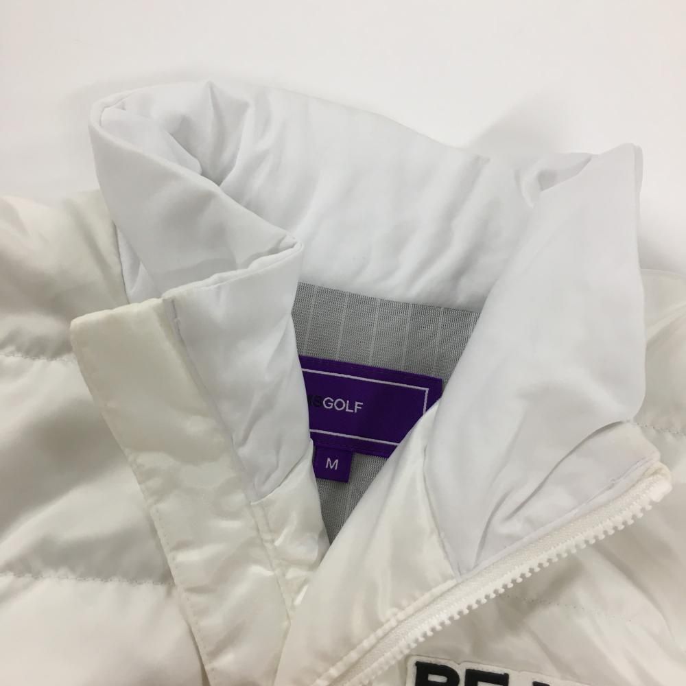 ビームスゴルフ ダウンジャケット 白 蓄熱裏地 切替 袖襟中綿