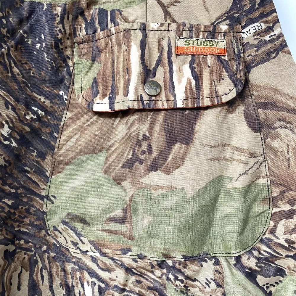 中古】90s STUSSY リアルツリーカモ ナイロンショーツ サイズ32