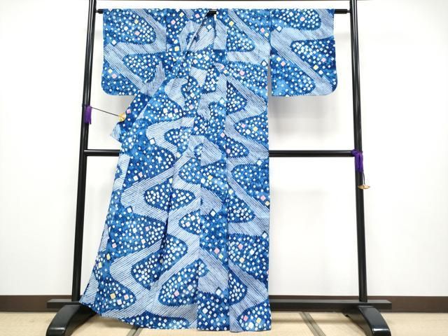 平和屋着物 上 夏物 浴衣 有松鳴海絞り 流水文 綿 s 5