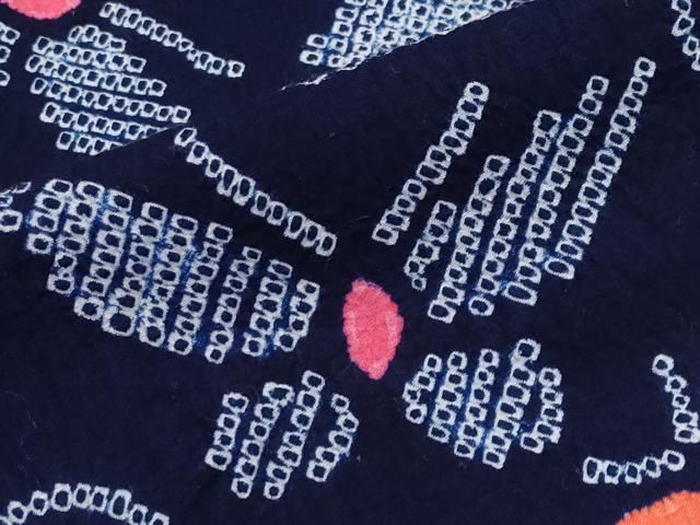  平和屋着物 上 夏物 浴衣 有松鳴海絞り 地紙花蝶文 綿 s 5 浴衣単品 浴衣