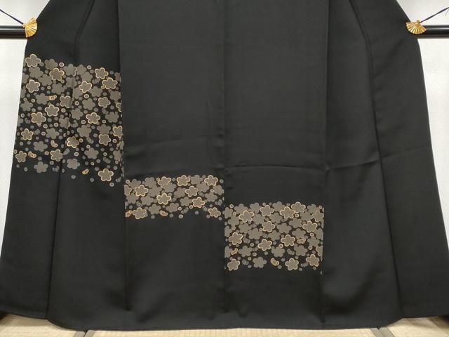  平和屋着物 上 訪問着 梅 黒地 金彩 s 5 訪問着 付け下げ 着物