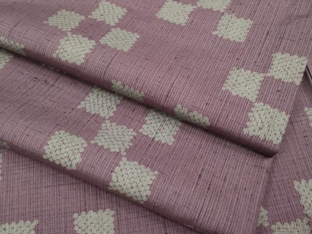 平和屋着物 上 紬 単衣 市松鹿の子文 濃色地 s 5