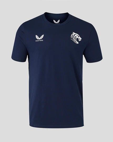 カストレ ラグビー レスター タイガース 2025 2026 トラベル コットン Tシャツ 紺 ネイビー 公式モデル 日本未発売