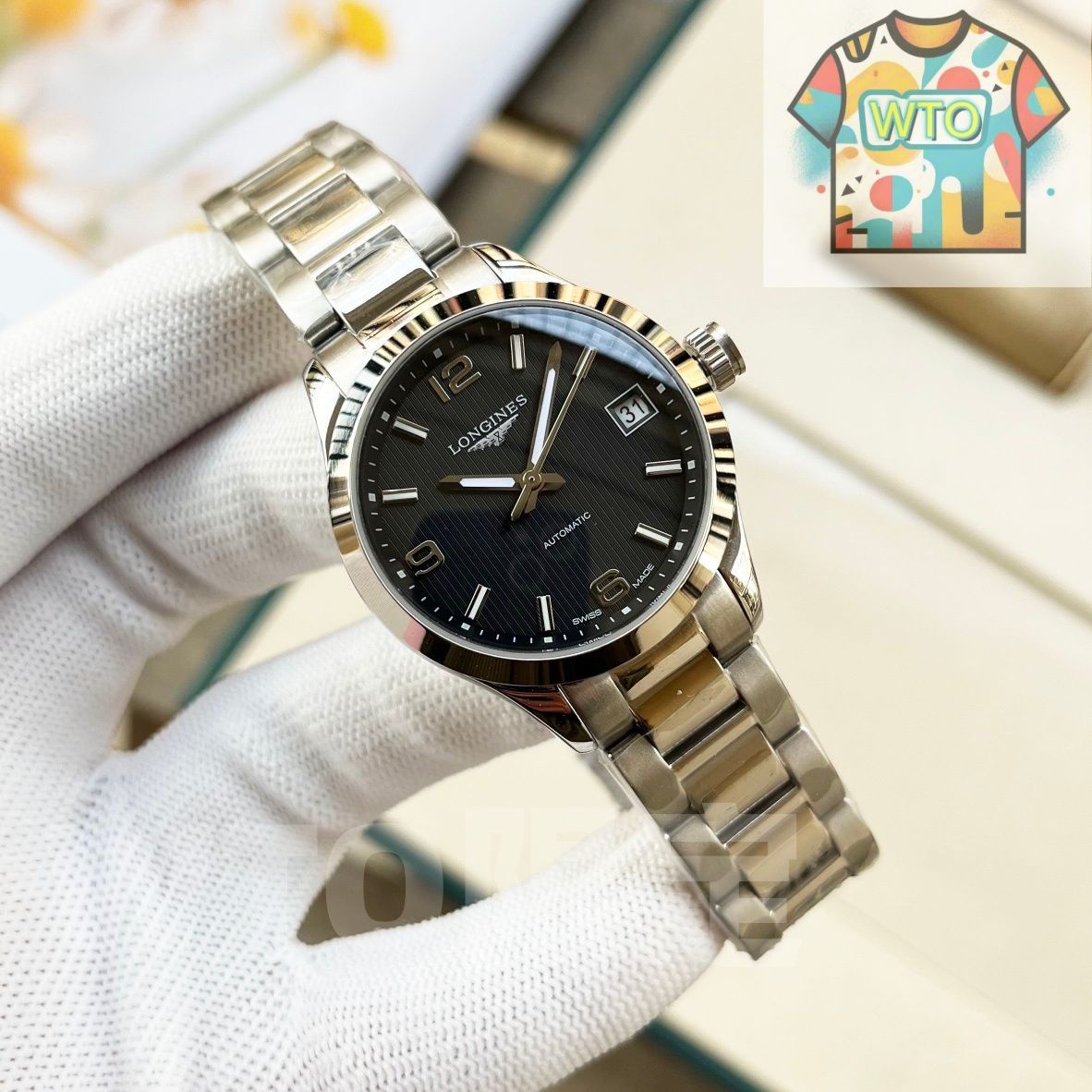 WTO通販 Longines ロンジン コンクエスト クラシック サファイア凸面ガラス搭載-WTO輸入-XQZ 03