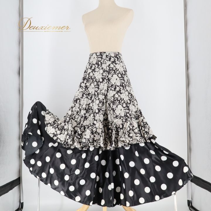 フラメンコ 衣装 ファルダ スカート 柄 ドット 水玉 アトリエ