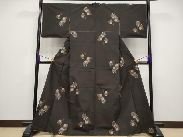 平和屋着物 上 本場大島紬 9マルキ 地空き 唐子 総絣 s 5