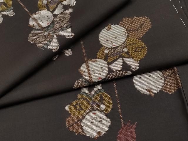 平和屋着物 上 本場大島紬 9マルキ 地空き 唐子 総絣 s 5