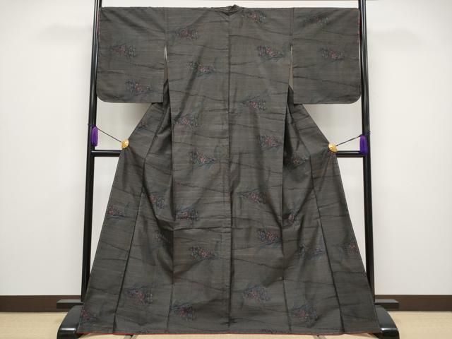 平和屋着物 上 本場大島紬 草花文 s 5