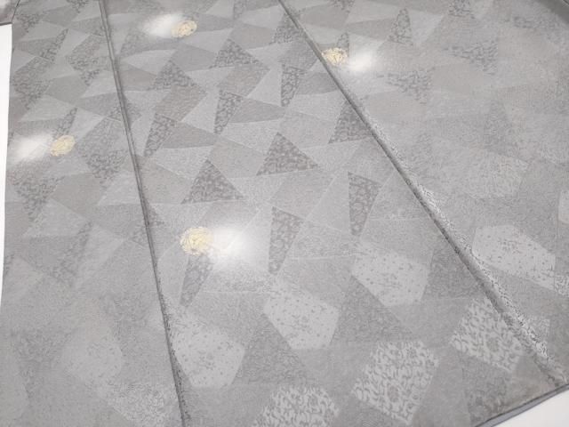 平和屋着物□極上 小紋 蛍暈し 麻の葉丸文 源氏鼠色地 逸品 CYAA3931s5