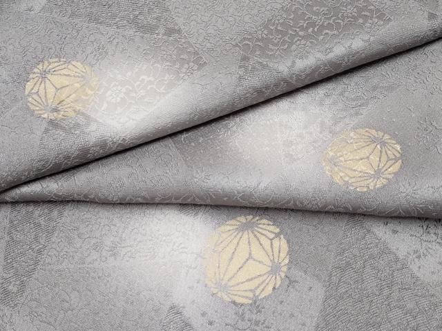 平和屋着物 上 小紋 蛍暈し 麻の葉丸文 源氏鼠色地 s 5