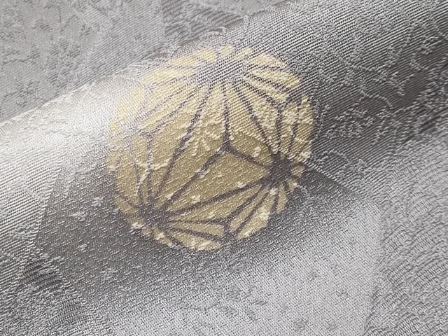 平和屋着物□極上 小紋 蛍暈し 麻の葉丸文 源氏鼠色地 逸品 CYAA3931s5