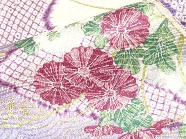 扇面枝花文 金彩