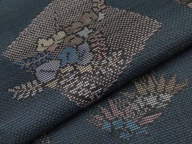 平和屋着物□極上 都喜ヱ門 本場大島紬 9マルキ 泥染め 古典の舞 藤絹