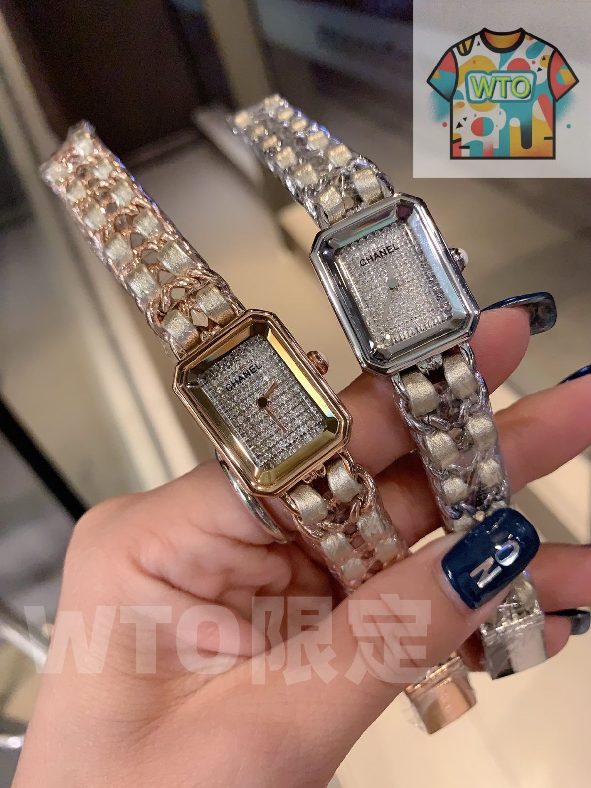 WTO通販 Chanel シャネル プレミエール シャーヌ 腕時計 ダイヤモンドで満たされた文字盤-WTO輸入-SGA32