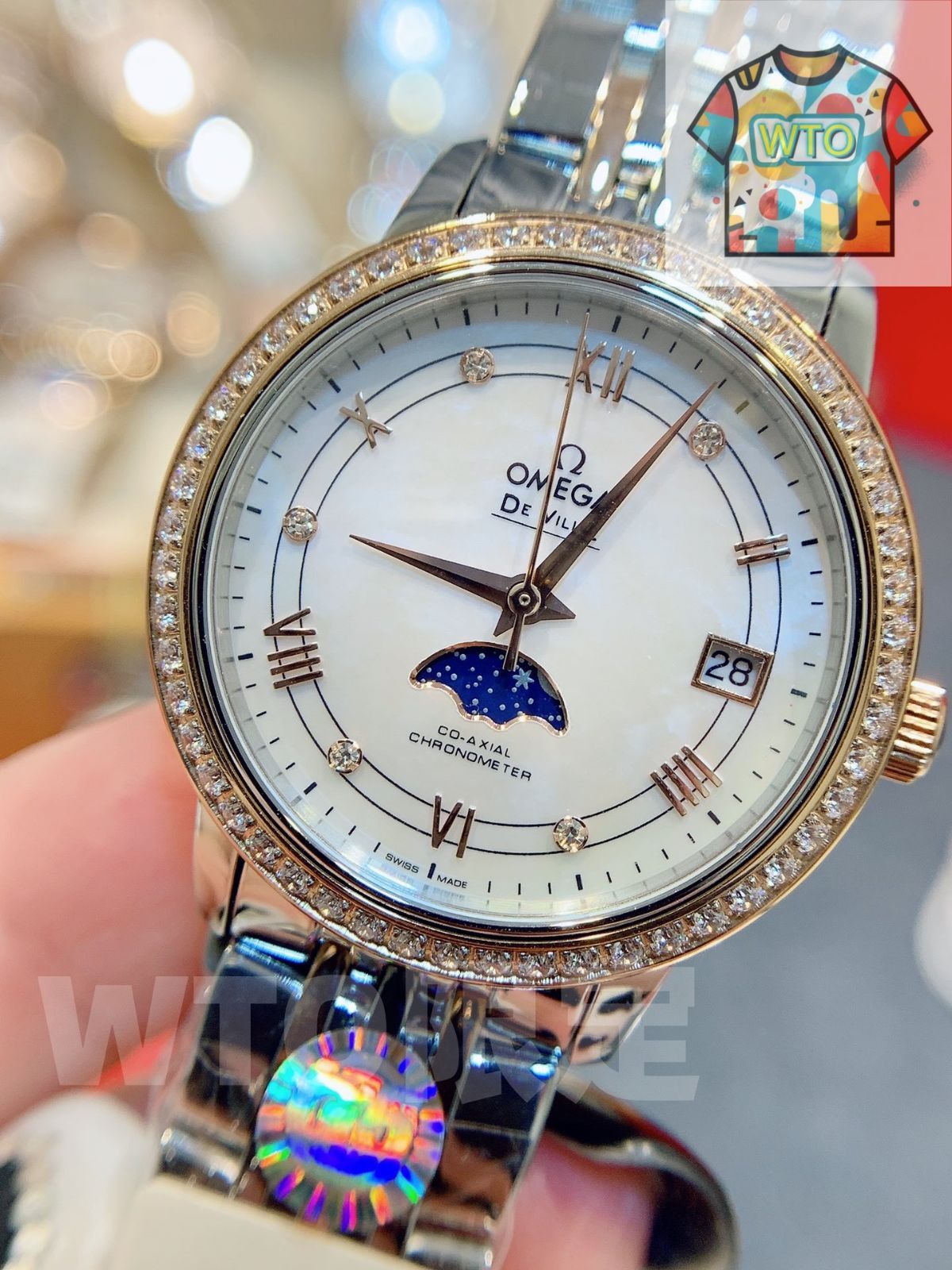 WTO通販 Omega オメガ デビューシリーズ 星と月相表示機能を搭載-WTO輸入-HZW 44