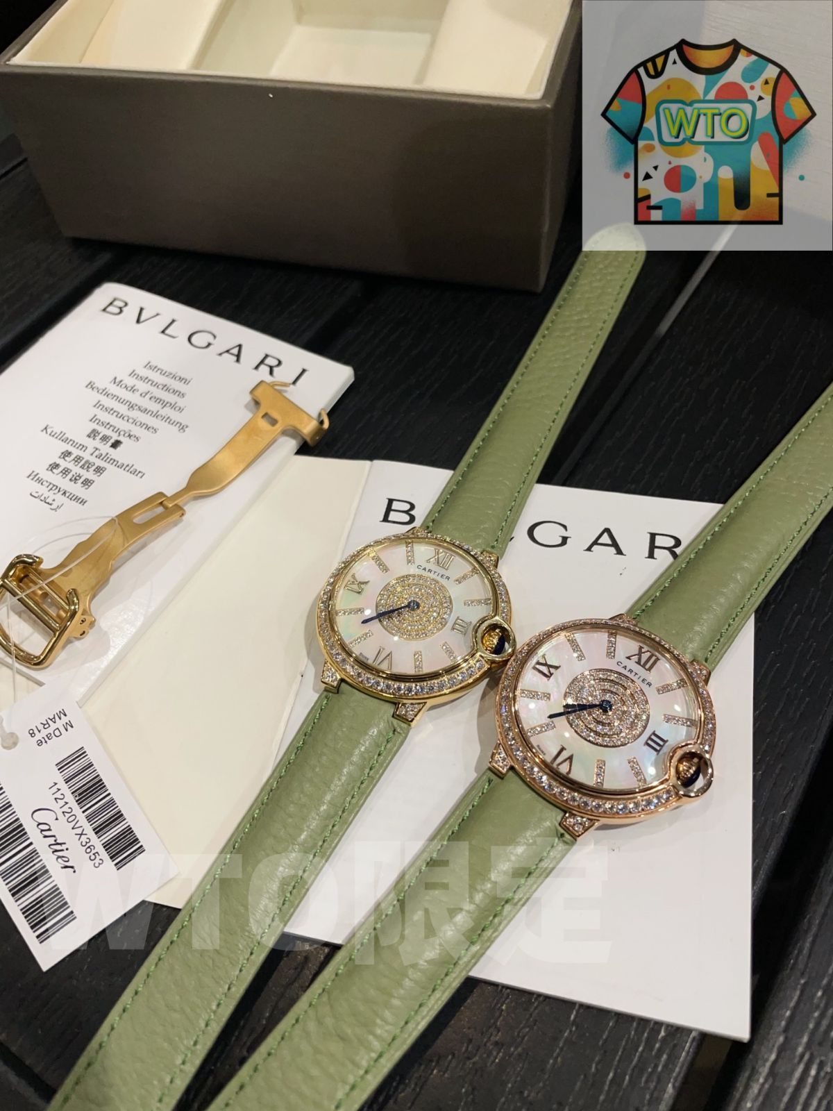 WTO通販 Cartier カルティエ ブルーバルーン デ カルティエ スワロフスキークリスタルダイヤモンドを文字盤に使用-WTO輸入-AST79