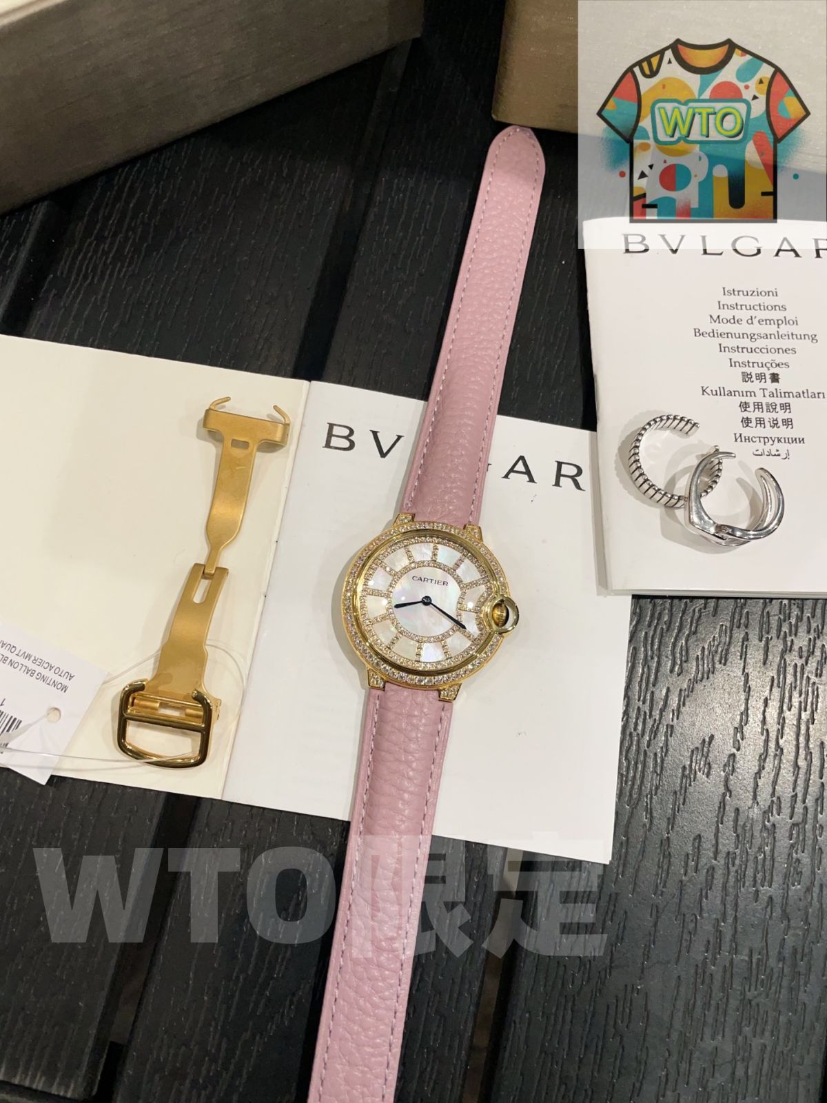 WTO通販 Cartier カルティエ ブルーバルーン デ カルティエ スワロフスキークリスタルダイヤモンドを文字盤に使用-WTO輸入-AQH70