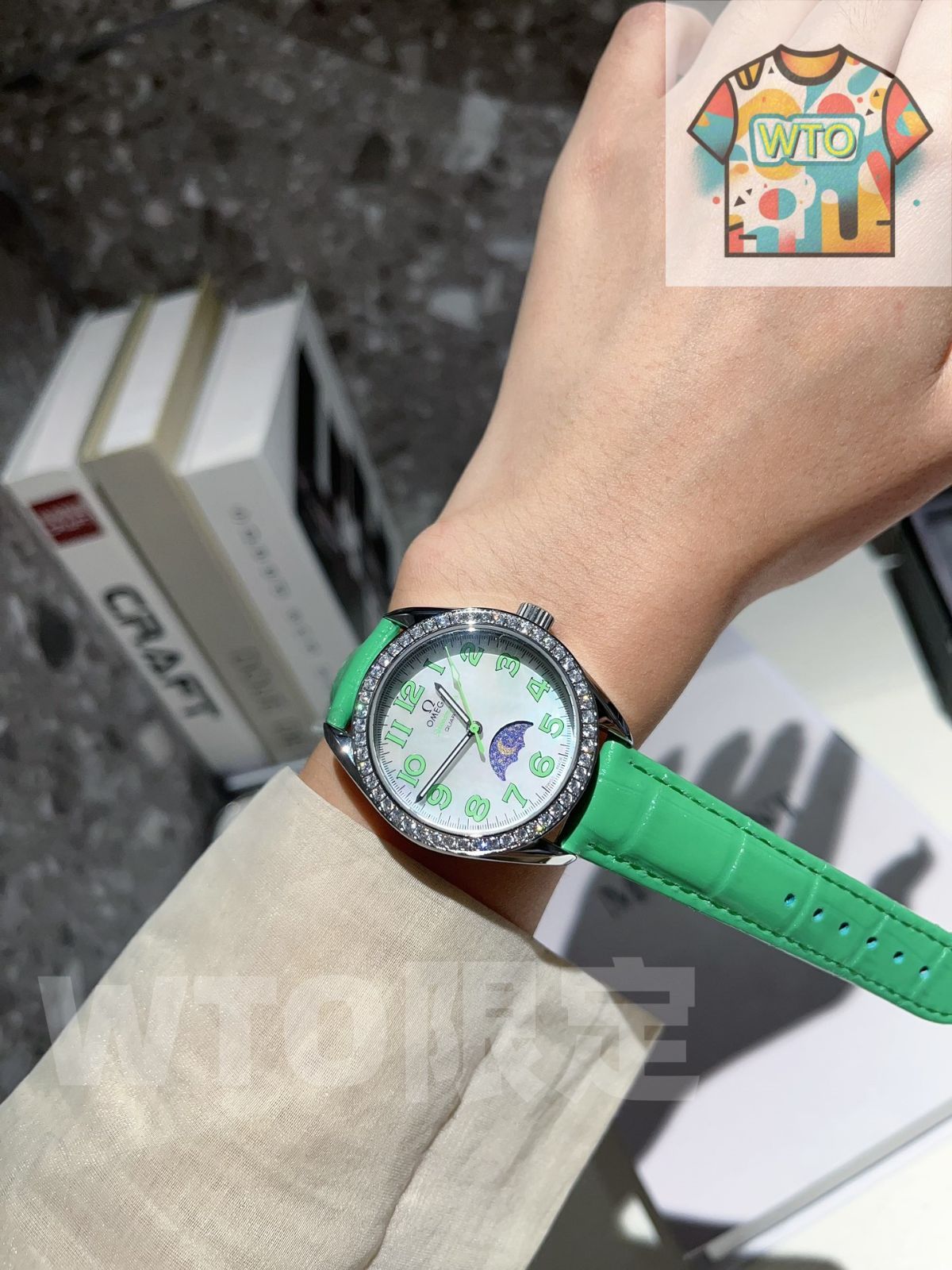 ムーンフェイズ 指針に夜光効果を備える-WTO輸入-OFW