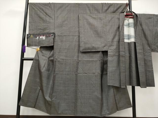 平和屋着物 上 男性 本場大島紬 アンサンブル 100亀甲 総詰め 反端付き CYAA3949s5