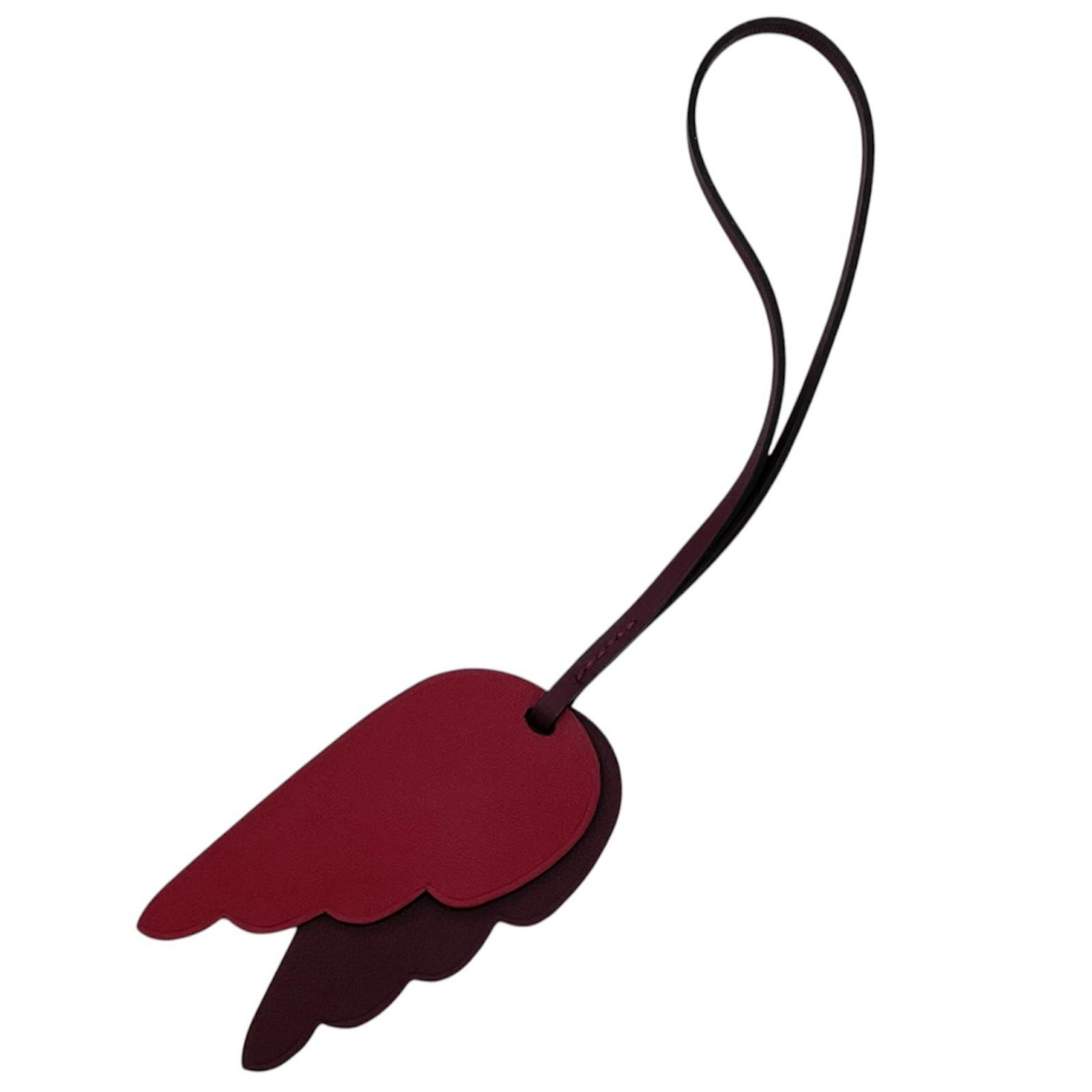 HERMES エルメス フェザー チャーム ストラップ レッド 尾張小牧店