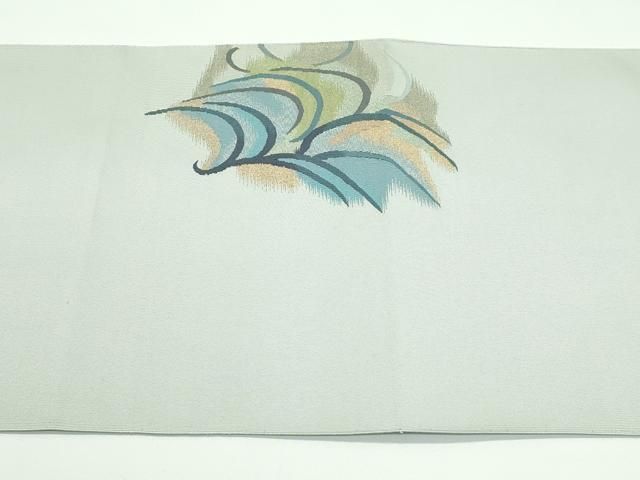 平和屋着物□極上 西陣 一秀織物謹製 爪掻き本綴れ 八寸名古屋帯 立波