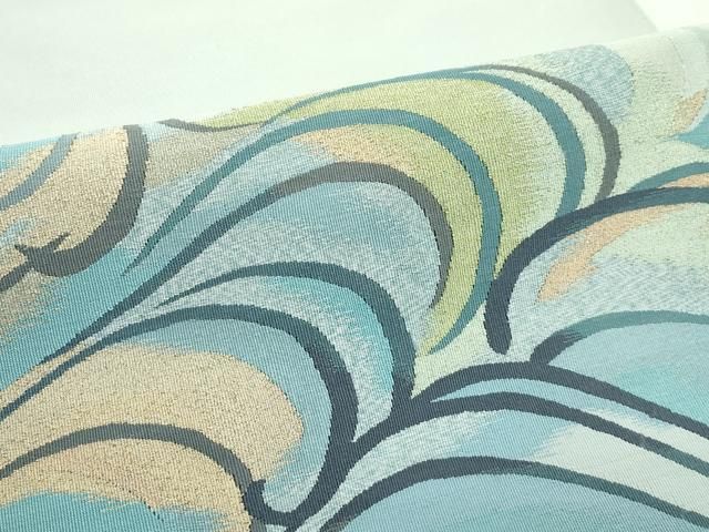 平和屋着物□極上 西陣 一秀織物謹製 爪掻き本綴れ 八寸名古屋帯 立波