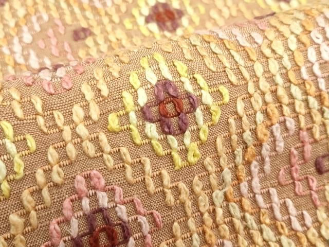  平和屋着物 上 本場琉球 読谷山花織 紬地 九寸名古屋帯 s 5 名古屋帯 帯