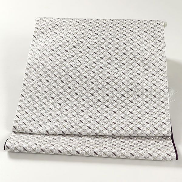 ona4603 本場筑前博多織 大倉織物 誠之輔 琥珀織 八寸 名古屋帯 お