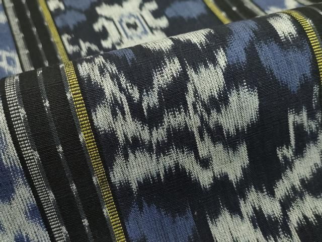 平和屋着物□極上 京都染織メーカー・貴久樹謹製 イカット 全通柄 九寸