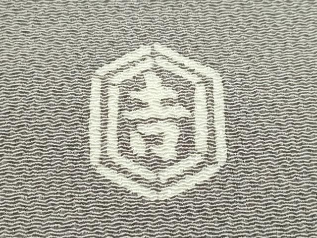 平和屋着物□極上 和染紅型 栗山紅型 栗山吉三郎 九寸名古屋帯 草花文