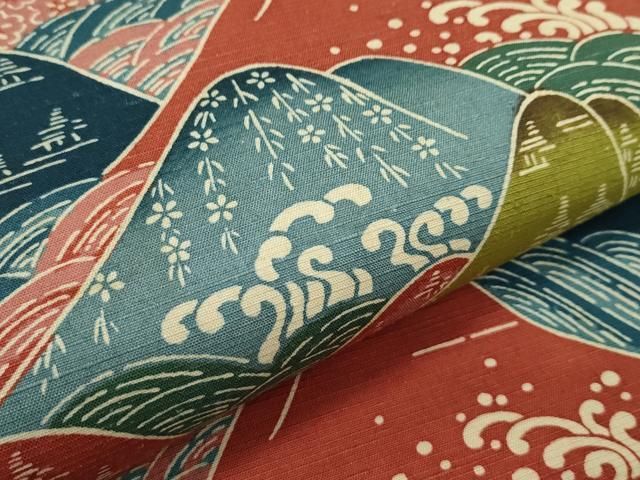 平和屋着物□極上 銀座 志ま亀 全通柄 九寸名古屋帯