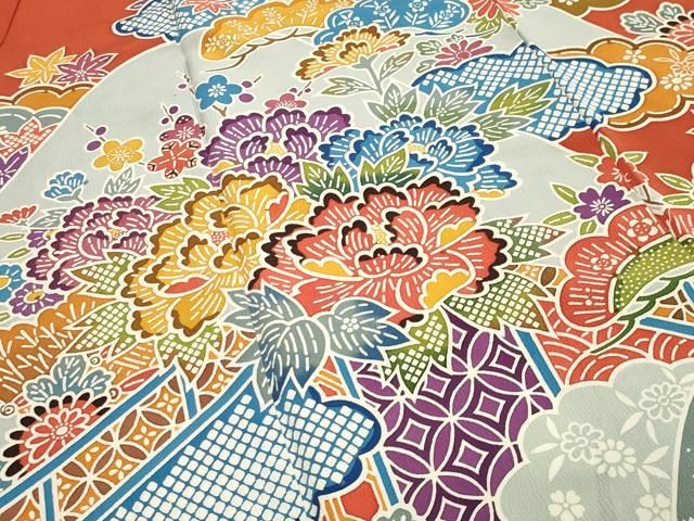 遠山松竹梅文 正絹