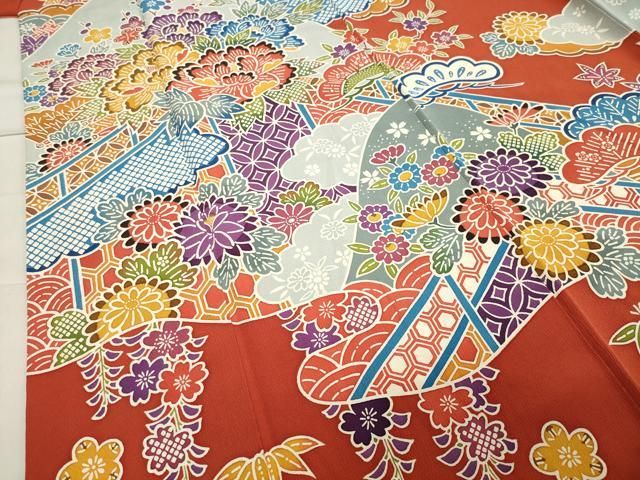 遠山松竹梅文 正絹